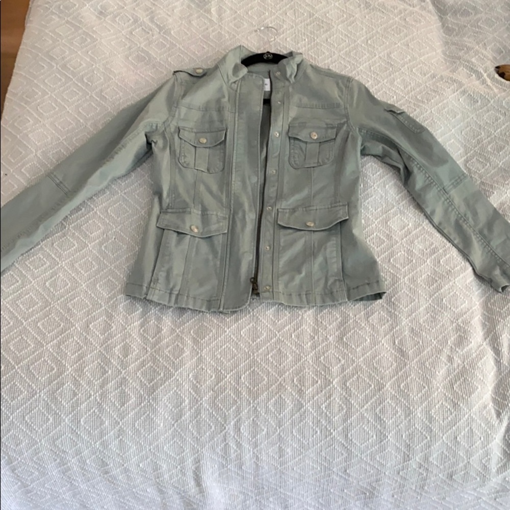 Mint green women’s utility styled jacket